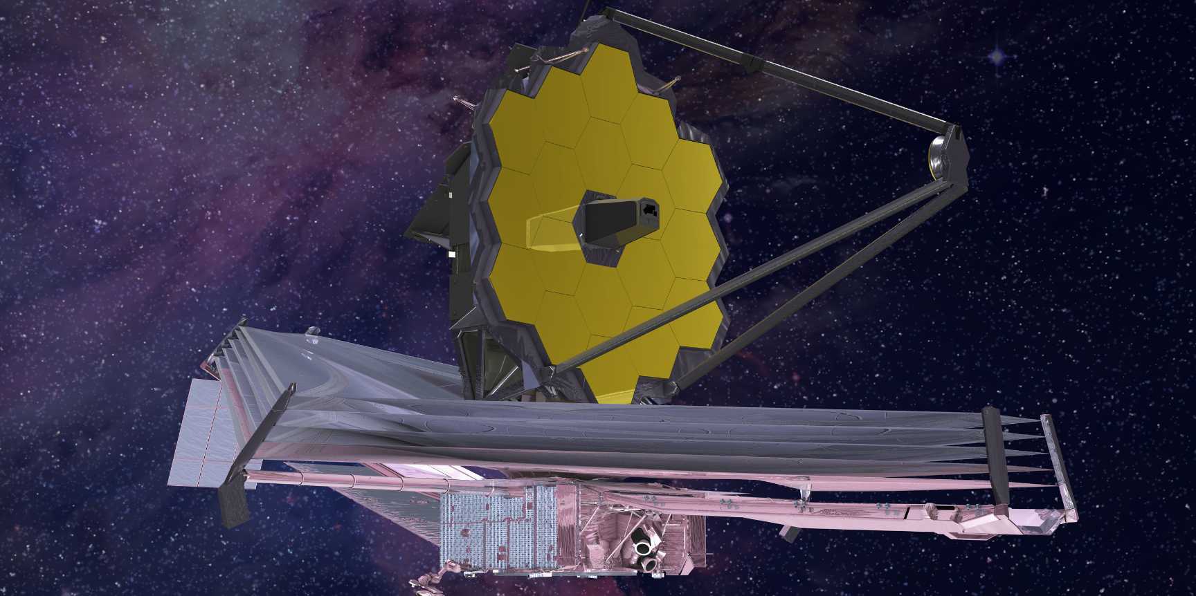 Vergrösserte Ansicht: Künstlerische Darstellung des James Webb Weltraumteleskops